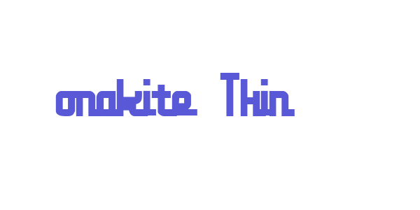 onakite Thin font free