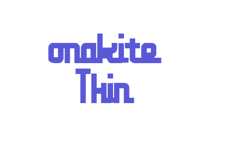 onakite Thin Font