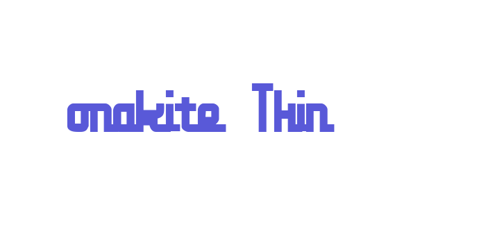 onakite Thin Font Download