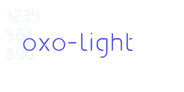 oxo-light font