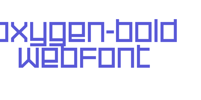 oxygen-bold WebFont Font