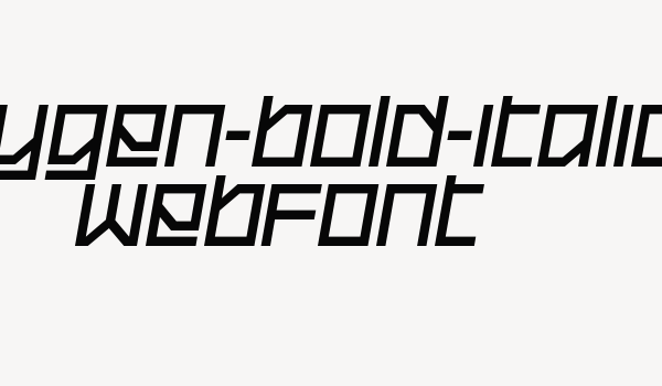 oxygen-bold-italic WebFont Font