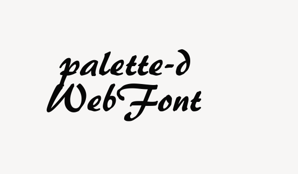 palette-d WebFont Font