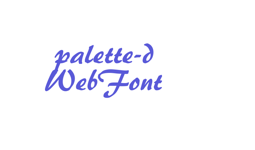 palette-d WebFont Font