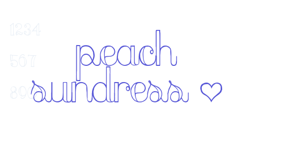 peach sundress ~ font