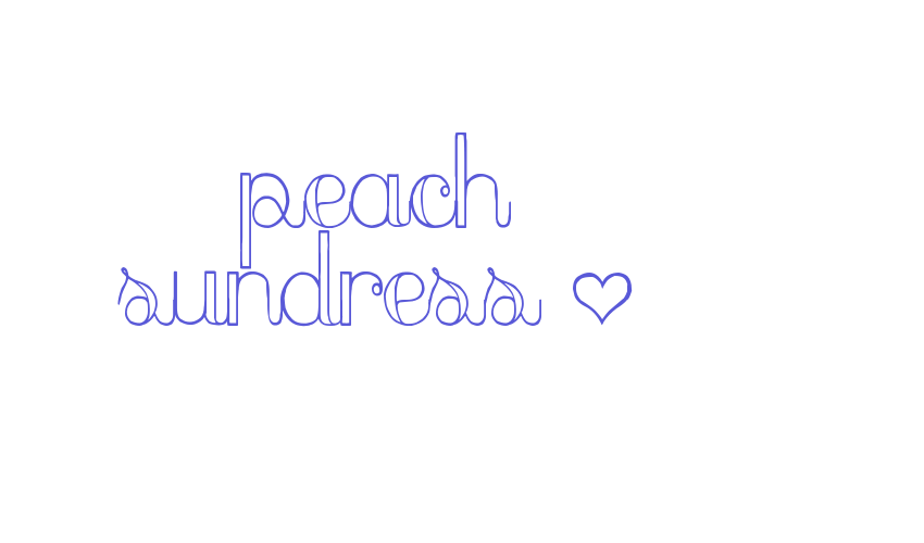 peach sundress ~ Font