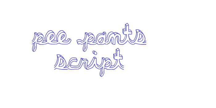 pee pants script Font Download