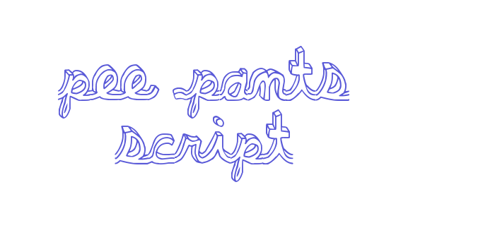 pee pants script Font