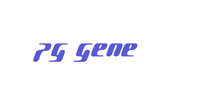 pg GENE Font Download