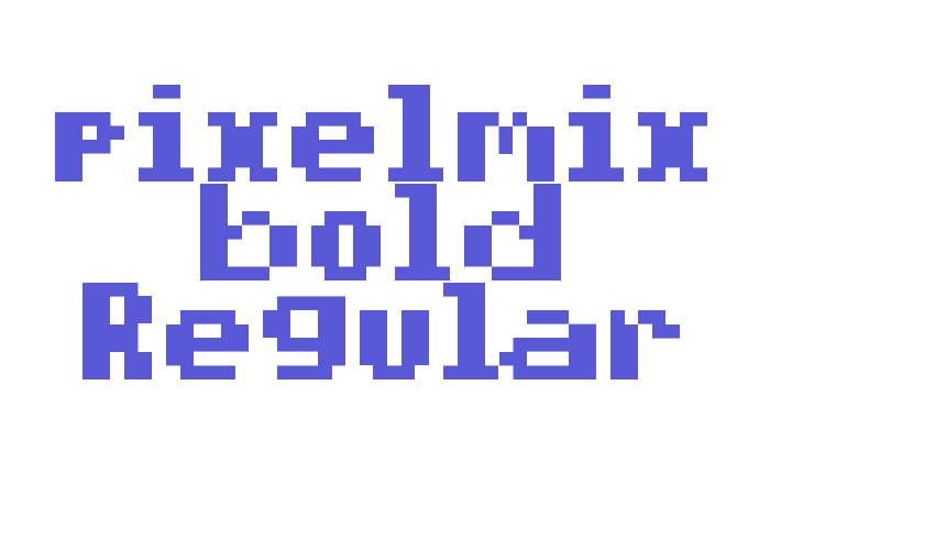 pixelmix bold Regular Font Download