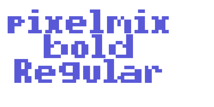 pixelmix bold Regular Font Download