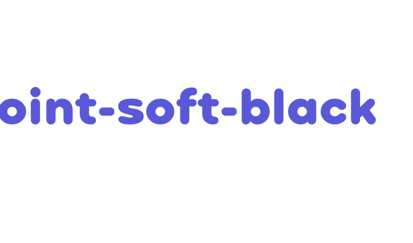 point-soft-black Font