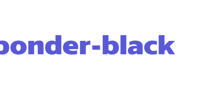 ponder-black Font Download