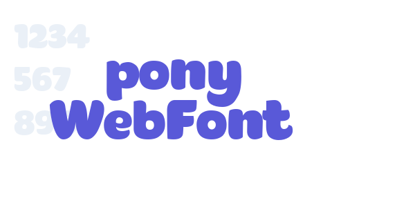 pony WebFont font free