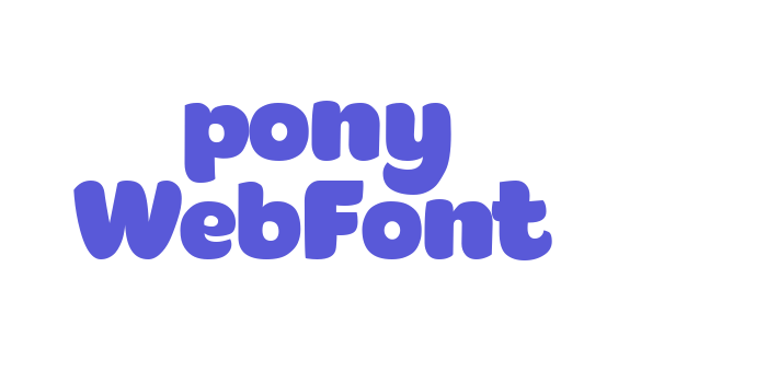 pony WebFont Font