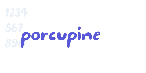 porcupine font free