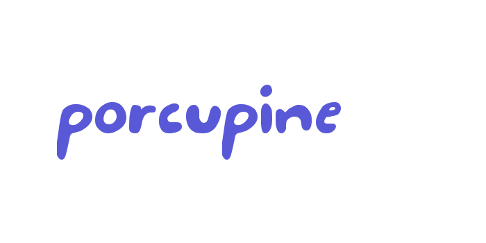 porcupine Font