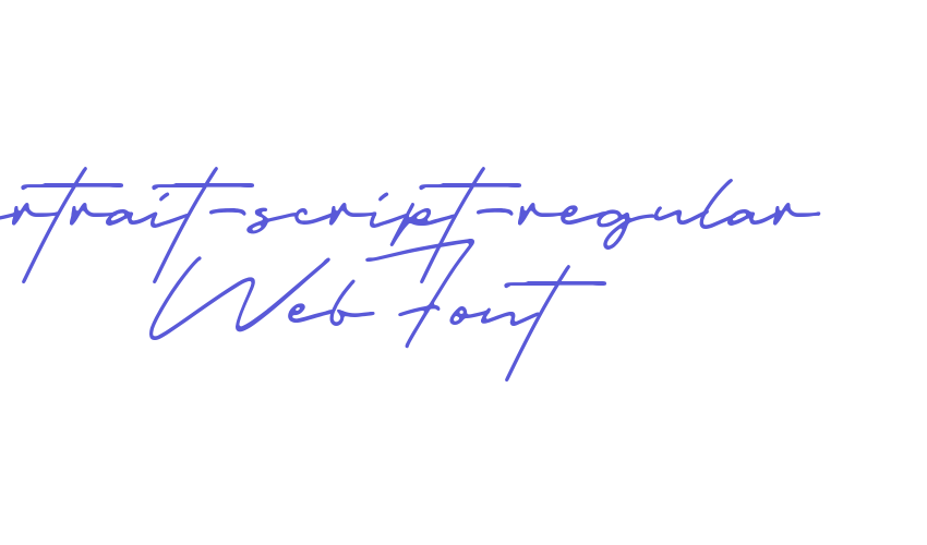 portrait-script-regular WebFont Font