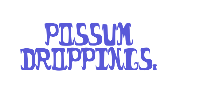 possum droppings. Font Download