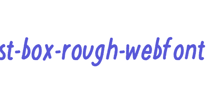 post-box-rough-webfont Font Download