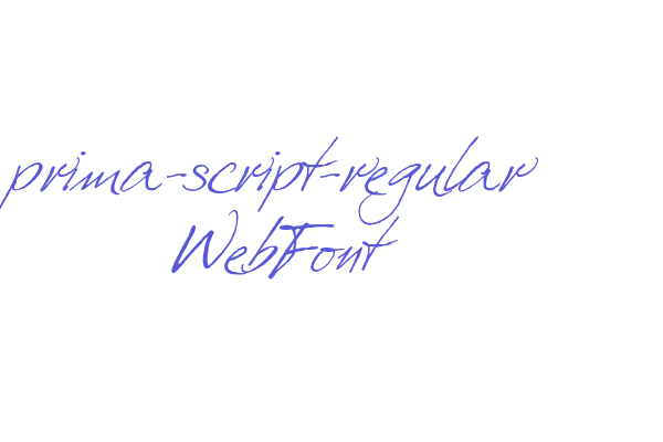 prima-script-regular WebFont Font