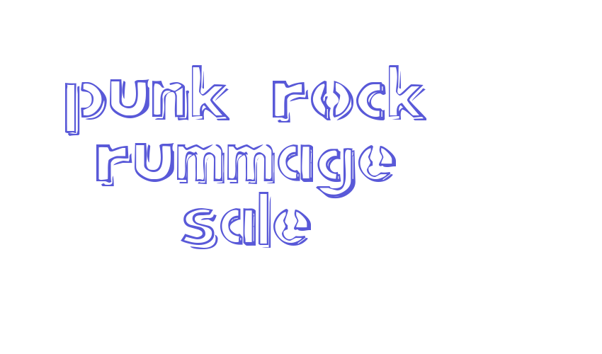 punk rock rummage sale Font Download