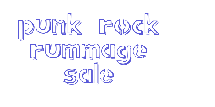 punk rock rummage sale Font Download