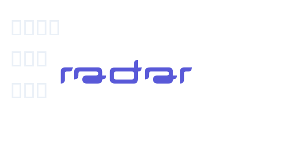 radar font free