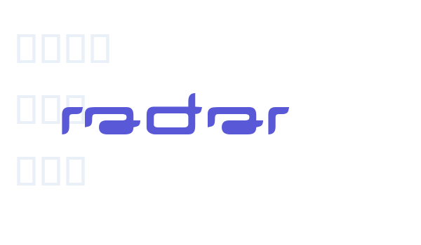 radar Font