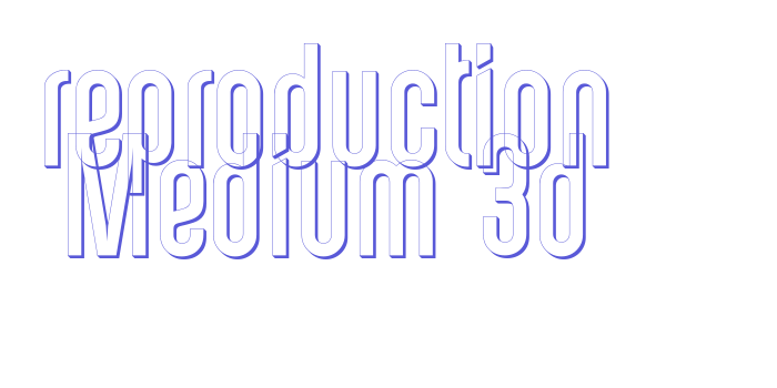 reproduction Medium 3d Font Download