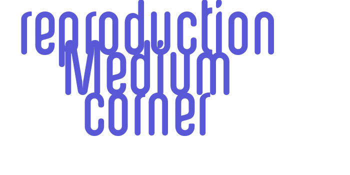 reproduction Medium corner Font Download