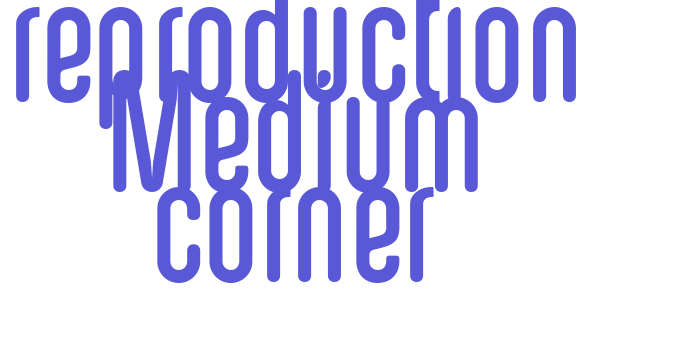 reproduction Medium corner Font