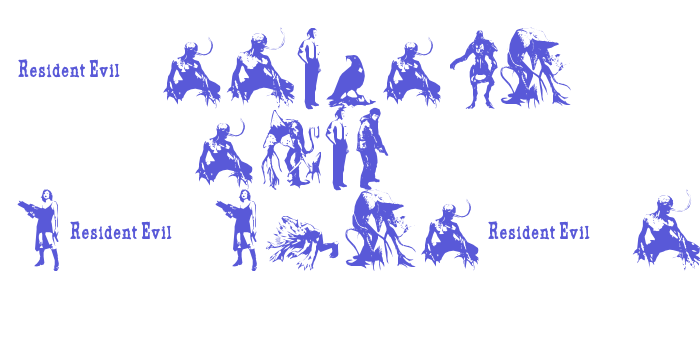 resident evil characters Font Download