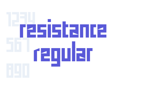 resistance Regular Font