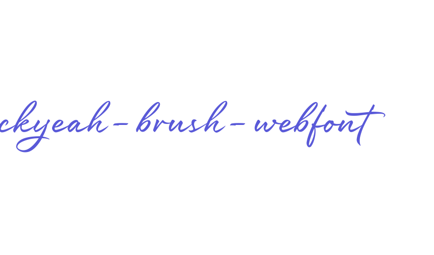 rockyeah-brush-webfont Font