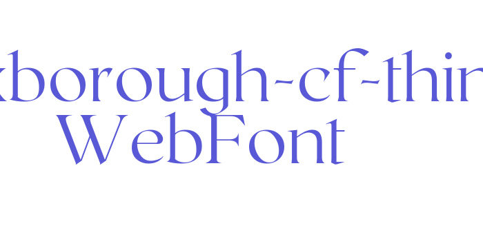 roxborough-cf-thin WebFont Font