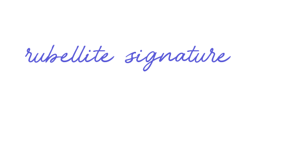 rubellite signature font free