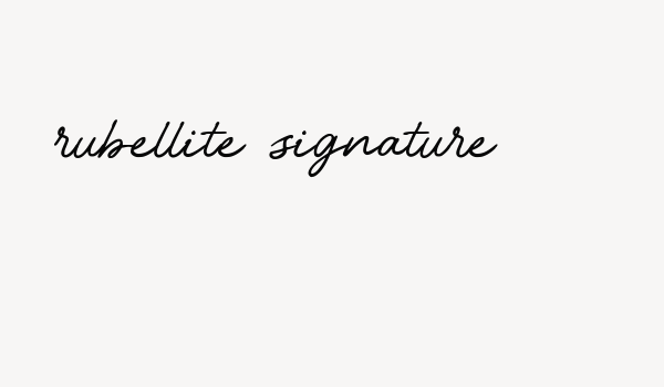 rubellite signature Font