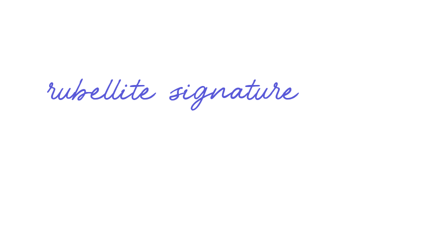 rubellite signature Font Download