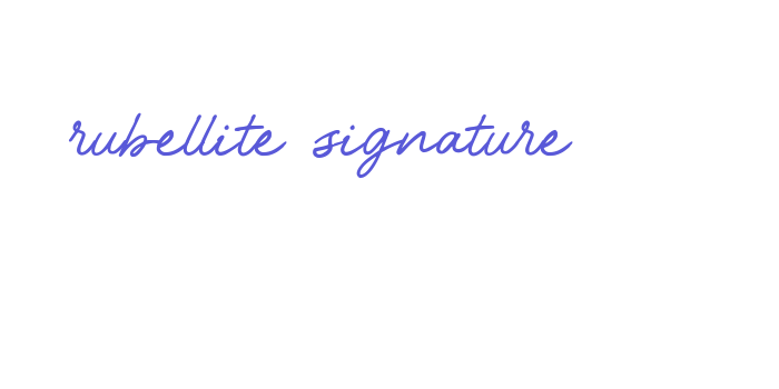 rubellite signature Font Download