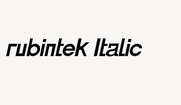 rubintek Italic Font