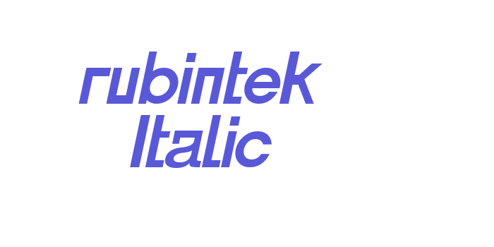 rubintek Italic Font