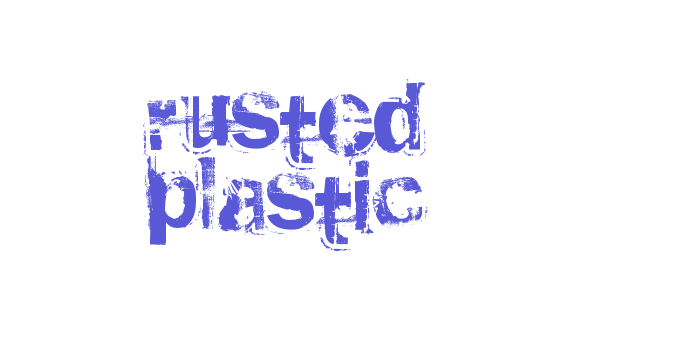 rusted plastic Font Download