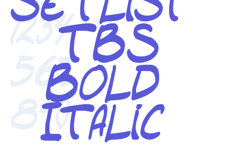 setlist  TBS Bold Italic Font Download