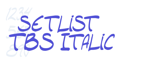 setlist  TBS Italic-font-download