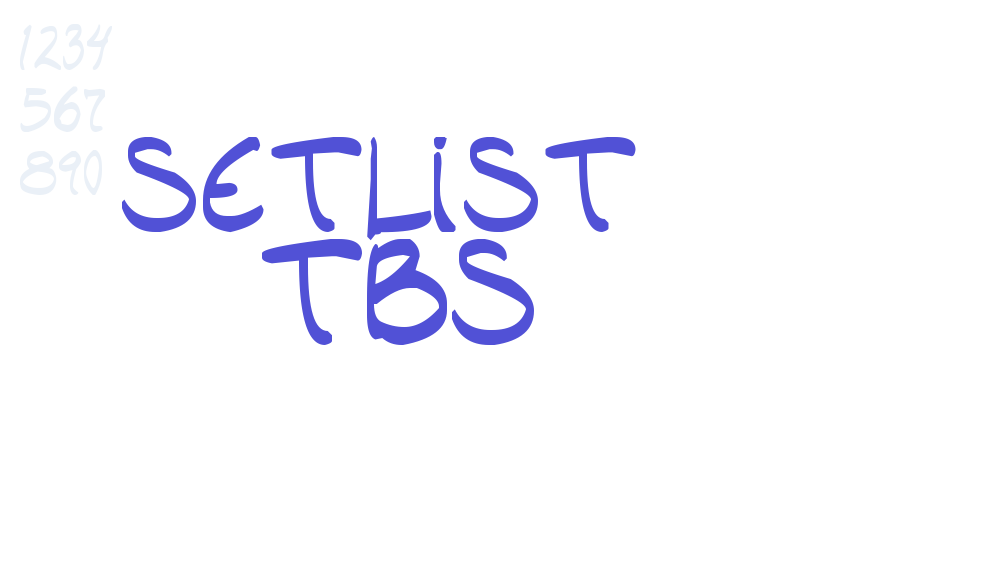 setlist  TBS-font-download