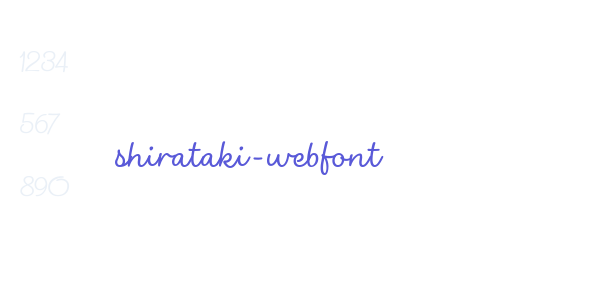 shirataki-webfont font free