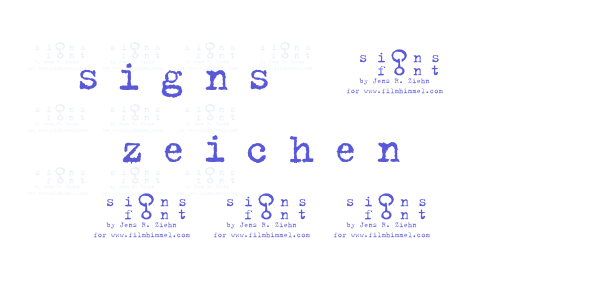 signs – zeichen 2.0 font