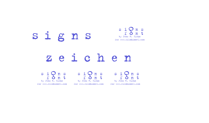 signs – zeichen 2.0 Font