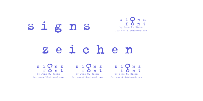 signs – zeichen 2.0 Font Download